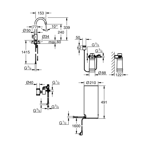 Змішувач та бойлер для кухні Grohe Red Mono L-size 30080001