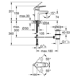 Смеситель для раковины Grohe Europlus 32612002