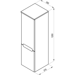 Пенал Ravak Classic L SB-350 Капучіно/Білий X000000956