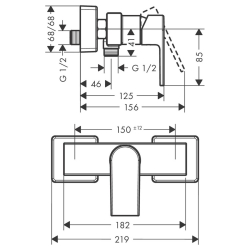 Змішувач для душу Hansgrohe Vernis Shape 71650000 хром