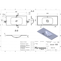 Умывальник Miraggio Jessel 1000 Матовый