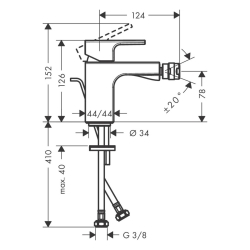 Змішувач для біде Hansgrohe Vernis Shape, матовий чорний 71211670