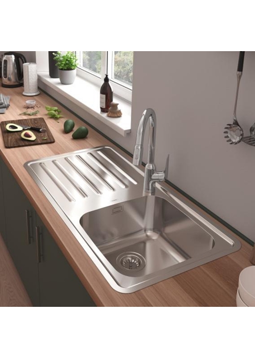 Кухонная мойка Hansgrohe S4111-F400 на столешницу 975х505 с сифоном 43341800