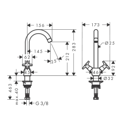 Змішувач для кухні Hansgrohe Logis Classic 71285000