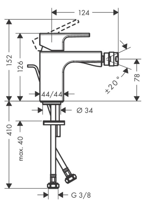 Змішувач для біде Hansgrohe Vernis Shape 71211000 хром