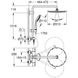 Душова система Grohe Euphoria 310 26075GL0