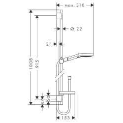 Душовий гарнітур Hansgrohe Raindance Select S 3jet P, 27667000