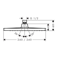 Верхний душ Hansgrohe Crometta E 26726000