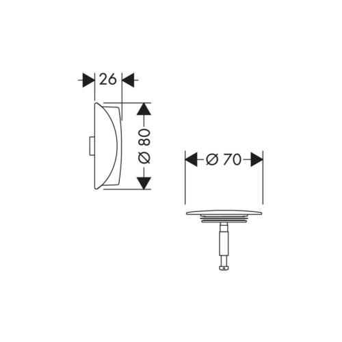 Зовнішня частина сифона для ванни Hansgrohe Flexaplus Matt White 58185700