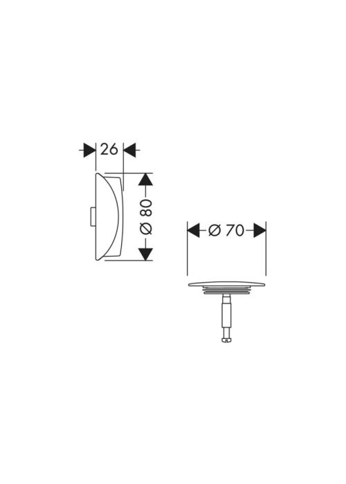 Зовнішня частина сифона для ванни Hansgrohe Flexaplus Matt White 58185700