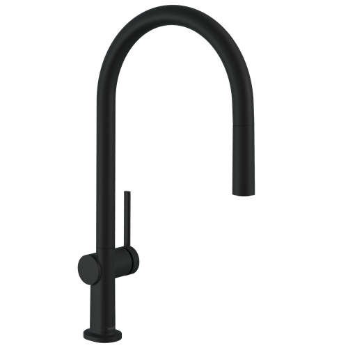 Смеситель Hansgrohe Talis M54 для кухонной мойки с выдвижным душем Sbox Matt Black 72803670