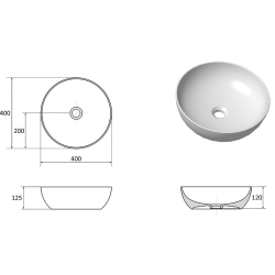 Умивальник Ravak Uni 400 B Slim XJX01140003