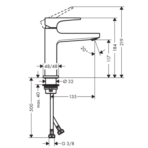 Змішувач для раковини Hansgrohe Metropol Matt Black 32507670