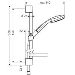 Душовий набір Hansgrohe Croma 100 Vario 27772000