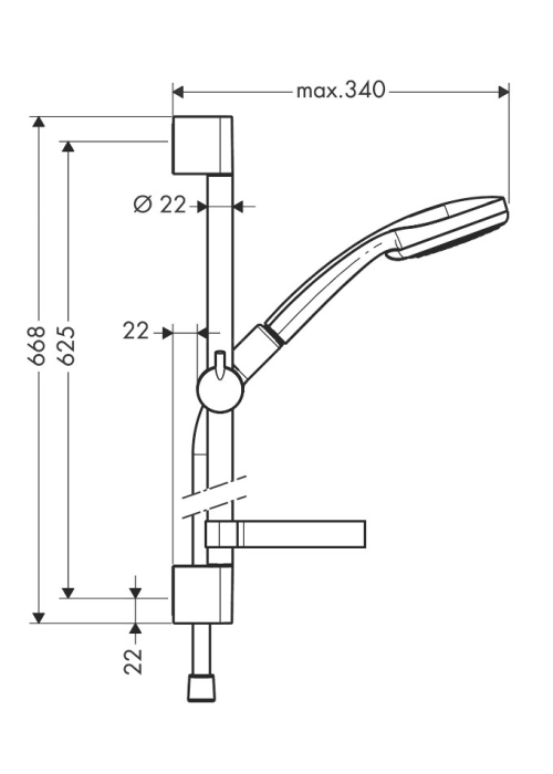 Душевой набор Hansgrohe Croma 100 Vario 27772000