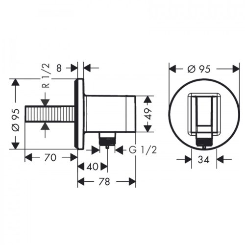 Шлангове підключення Hansgrohe Fixfit Porter S, 26487000