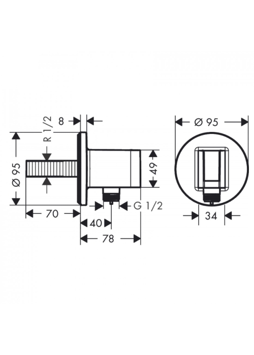 Шланговое подсоединение Hansgrohe Fixfit Porter S, 26487000