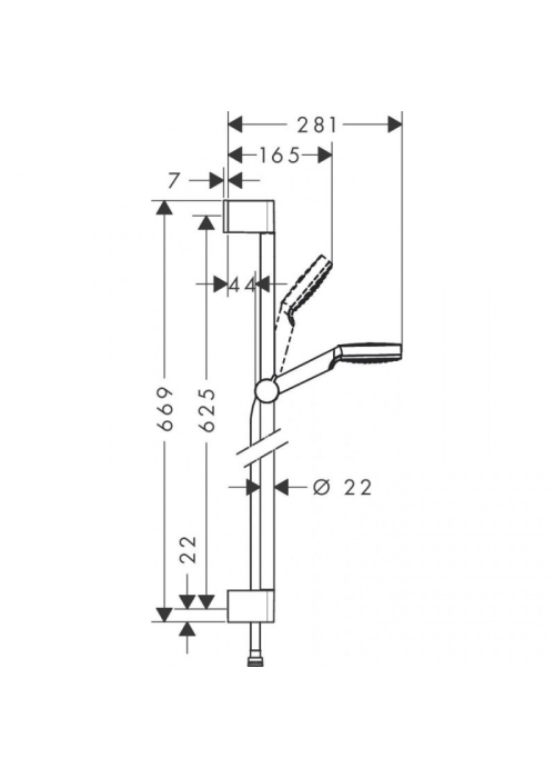 Душовий набір Hansgrohe Crometta 1jet 26533400