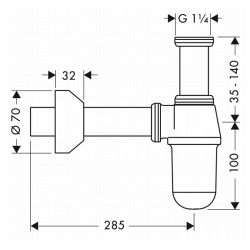 Сифон для раковин Hansgrohe, 52010000