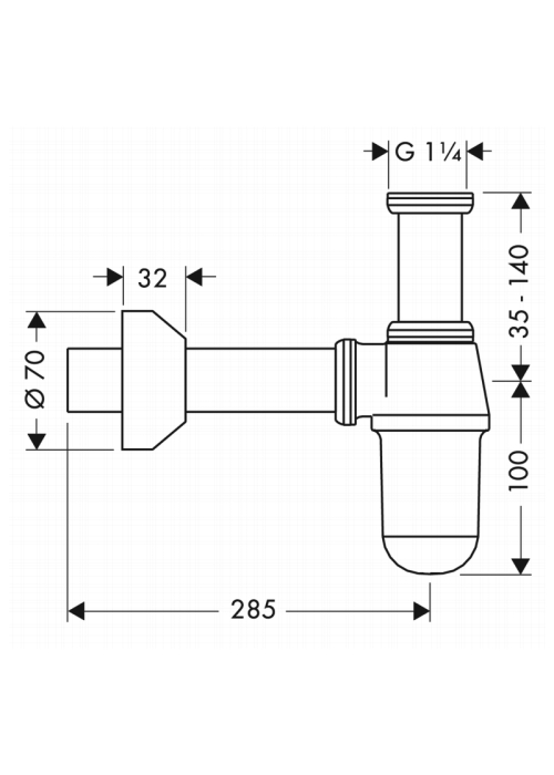 Сифон для раковин Hansgrohe, 52010000