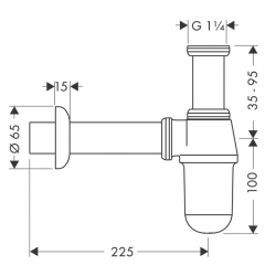 Сифон для раковин Hansgrohe, 52053000