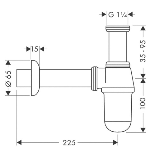 Сифон для раковин Hansgrohe, 52053000