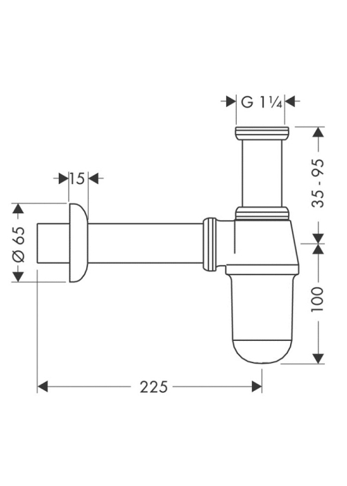 Сифон для раковин Hansgrohe, 52053000