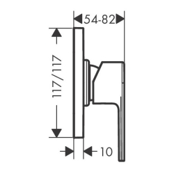 Смеситель для душа Hansgrohe Vernis Shape 71658670 черный матовый