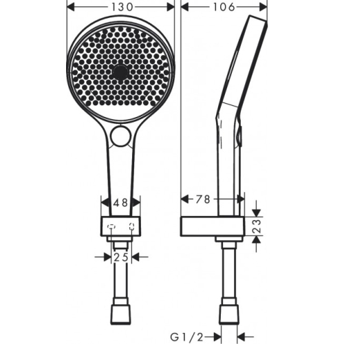 Душовий набір Hansgrohe Rainfinity 130 3jet з душовим шлангом 125 см 26852000 хром