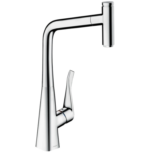 Смеситель для кухни Hansgrohe Metris Select M71 с выдвижным изливом Sbox 73803000