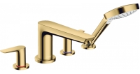 Смеситель для ванны Hansgrohe Talis E на 4 отверстия Polished Gold Optic 71748990