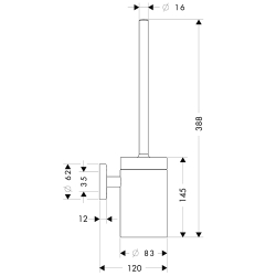 Ёршик туалетный Hansgrohe Logis 40522000