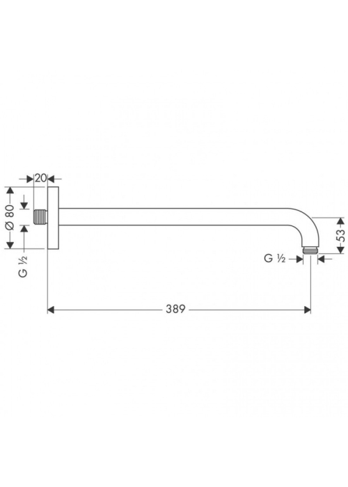 Душовий кронштейн Hansgrohe Croma 27413000