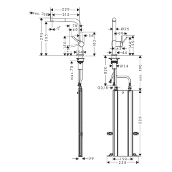 Смеситель Hansgrohe Talis M54 для кухонной мойки с выдвижным душем Stainless Steel 72809800