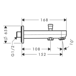 Вилив для ванни Hansgrohe Metris S 31417000