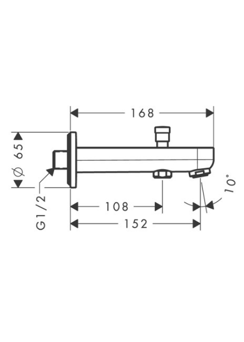 Вилив для ванни Hansgrohe Metris S 31417000