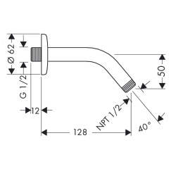 Душовий кронштейн Hansgrohe 27411000