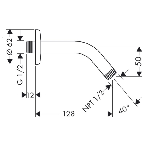 Душовий кронштейн Hansgrohe 27411000