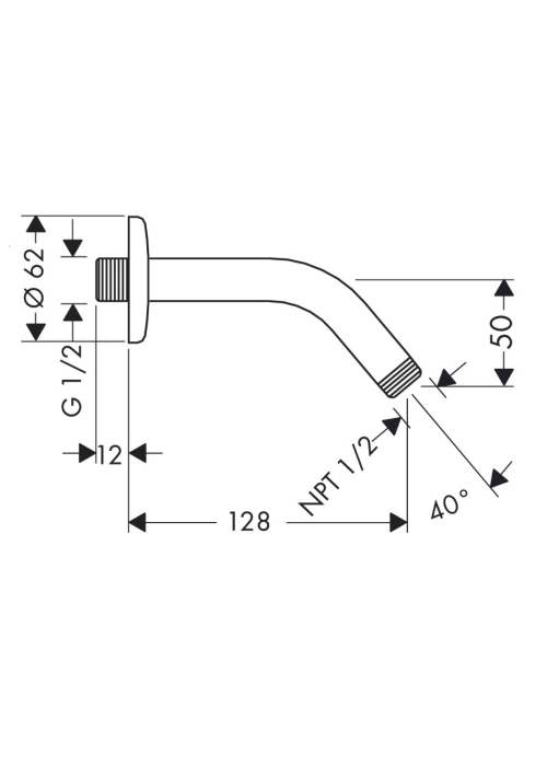 Душовий кронштейн Hansgrohe 27411000