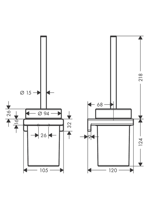 Набор для WC с держателем Hansgrohe AddStoris 41752000 хром