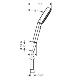 Душовий набір Hansgrohe Pulsify Select із душовим шлангом 125 см 24302000