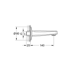 Вилив для ванни Grohe BauContemporary 13252000