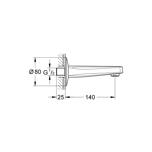 Вилив для ванни Grohe BauContemporary 13252000