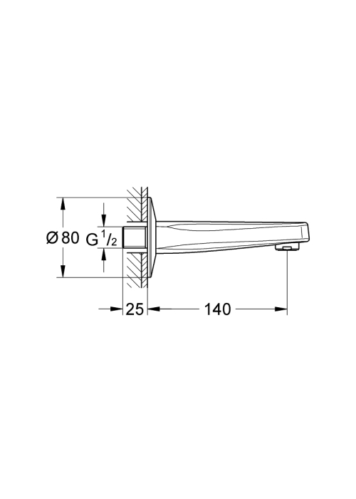 Вилив для ванни Grohe BauContemporary 13252000