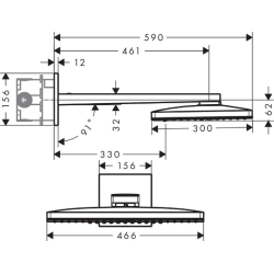 Верхний душ Hansgrohe Rainmaker Select, 24005400