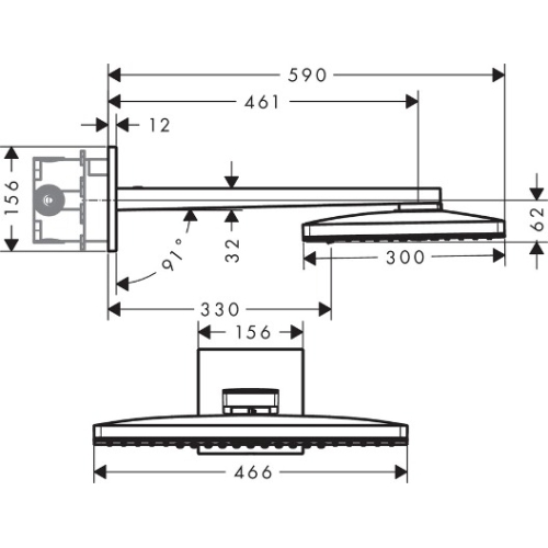 Верхній душ Hansgrohe Rainmaker Select, 24005400