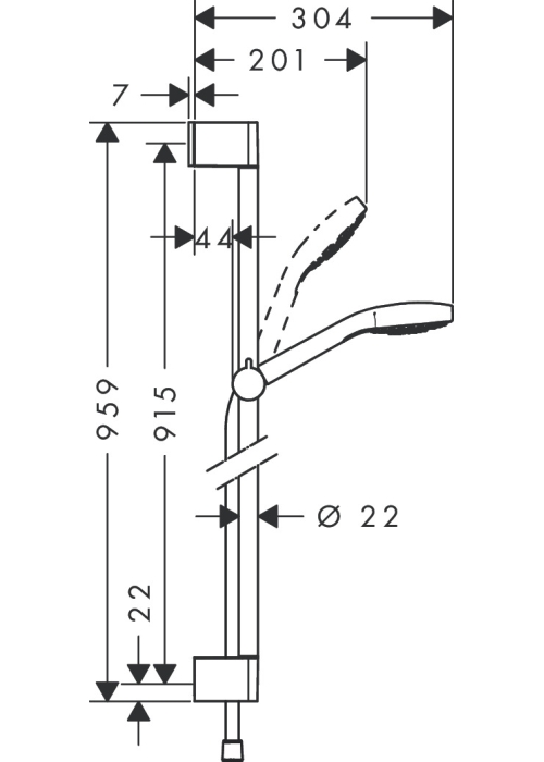 Душевой набор Hansgrohe Croma Select E 26594400