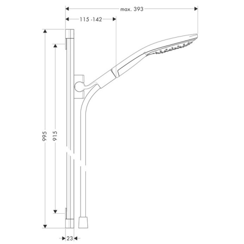 Душовий гарнітур Hansgrohe Raindance Select S 150, 26626000