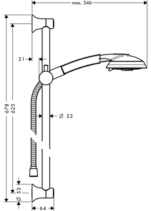 Душовий набір Hansgrohe Raindance Classic 100, 27843000