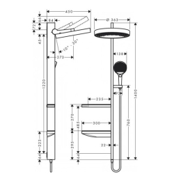 Душова система Hansgrohe Rainfinity Showerpipe 360 1jet 26842700